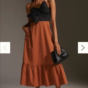 Anthropologie bow tie maxi dress - size 6